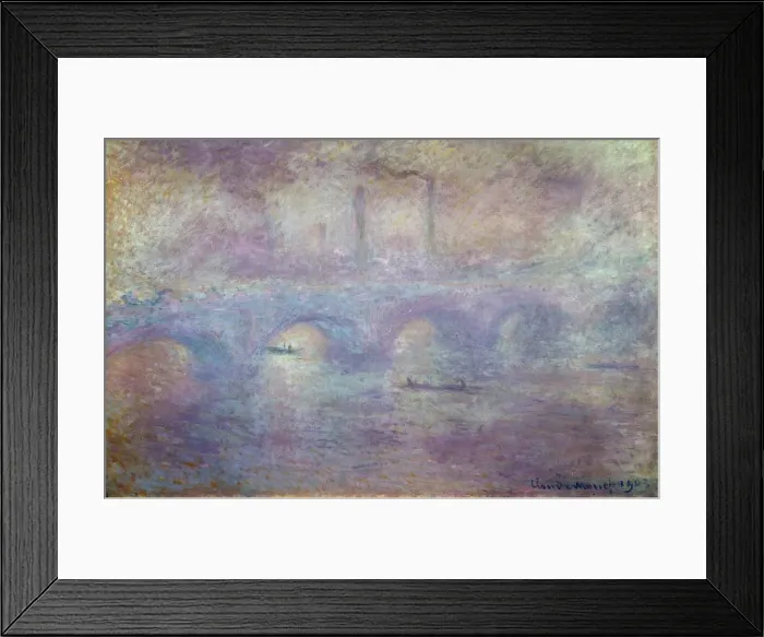 Framed Print : The Waterloo Bridge, Fog Effect, 1903. Artist: Claude Monet Framed Print : The Waterloo Bridge, Fog Effect, 1903. Artist: Claude Monet