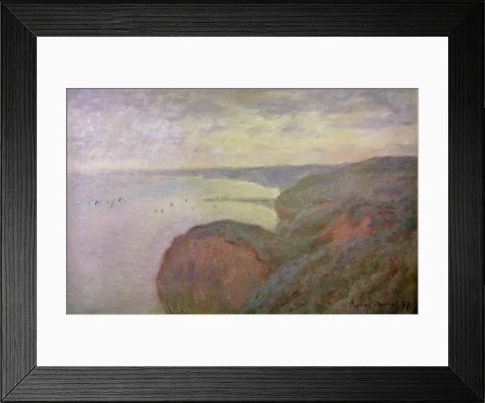 Framed Print : Steep Cliffs near Dieppe, 1897. Artist: Claude Monet Framed Print : Steep Cliffs near Dieppe, 1897. Artist: Claude Monet