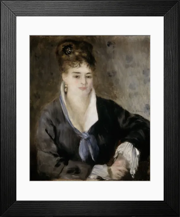 Framed Print : Lady in Black, 1876. Artist: Pierre-Auguste Renoir Framed Print : Lady in Black, 1876. Artist: Pierre-Auguste Renoir