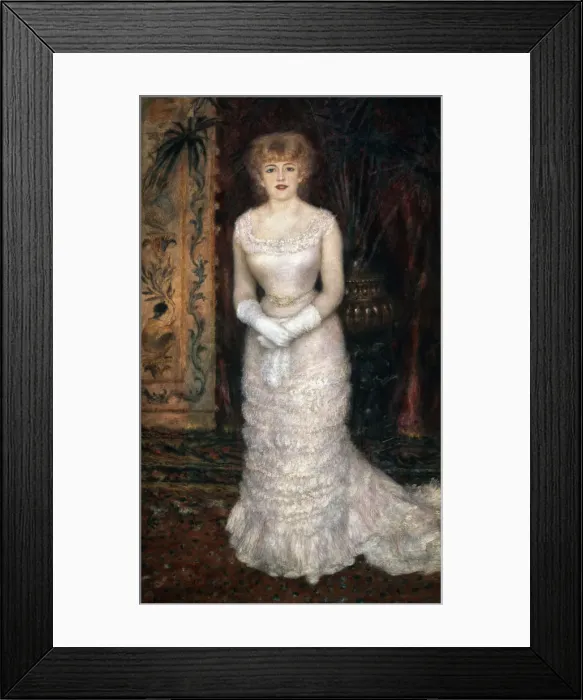 Framed Print : Portrait of the Actress Jeanne Samary, 1878. Artist: Pierre-Auguste Renoir Framed Print : Portrait of the Actress Jeanne Samary, 1878. Artist: Pierre-Auguste Renoir