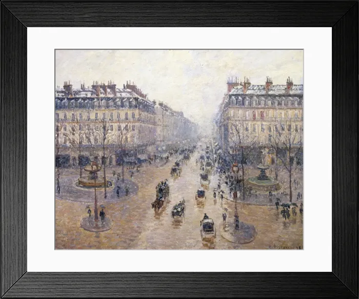 Framed Print : L Avenue de l Opera. Snow. Morning, 1898. Artist: Camille Pissarro Framed Print : L Avenue de l Opera. Snow. Morning, 1898. Artist: Camille Pissarro