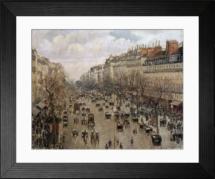 Framed Print : Boulevard Montmartre in Paris, 1897. Artist: Camille Pissarro Framed Print : Boulevard Montmartre in Paris, 1897. Artist: Camille Pissarro