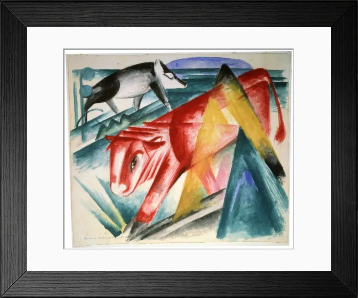 Framed Print : Animals, 1912-1913. Artist: Franz Marc Framed Print : Animals, 1912-1913. Artist: Franz Marc