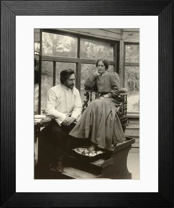 Framed Print : Russian author Leonid Andreyev with his wife, early 20th century. Artist: Karl Karlovich Bulla Framed Print : Russian author Leonid Andreyev with his wife, early 20th century. Artist: Karl Karlovich Bulla