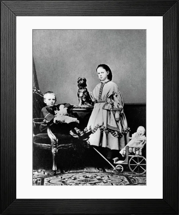 Framed Print : Grand Duchess Maria Alexandrovna and Grand Duke Sergei Alexandrovich of Russia, c1862-c1863