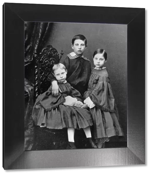 The three eldest children of Grand Duke Konstantin Nikolayevich of Russia, c1860-c1861