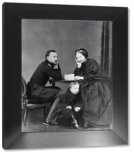 Grand Duke Nicholas Nikolaevich (the elder) of Russia with his wife and son, c1861-c1863
