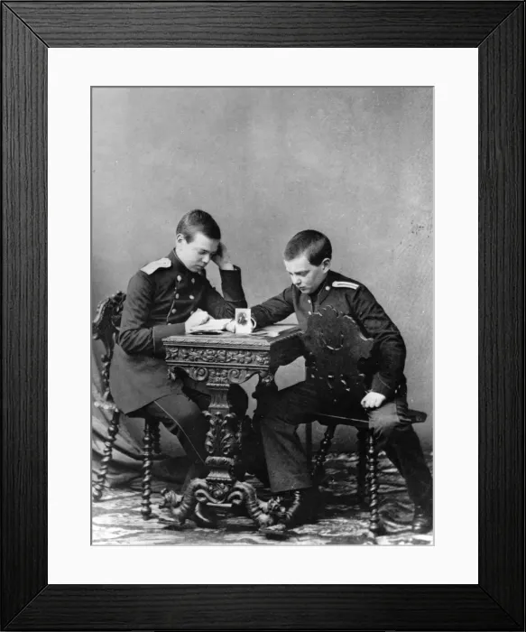 Framed Print : Grand Dukes Alexander Alexandrovich and Vladimir Alexandrovich of Russia, c1859-c1861 Framed Print : Grand Dukes Alexander Alexandrovich and Vladimir Alexandrovich of Russia, c1859-c1861