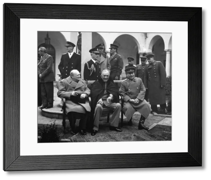 Framed Print : Conference of the Allied leaders, Yalta, Crimea, USSR, February 1945 Framed Print : Conference of the Allied leaders, Yalta, Crimea, USSR, February 1945