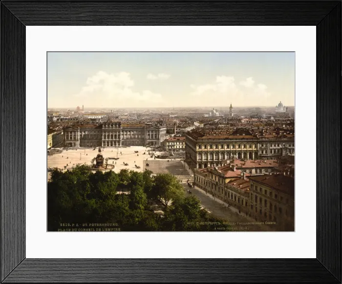 Framed Print : St Isaacs Square, St Petersburg, Russia, c1890-c1905 Framed Print : St Isaacs Square, St Petersburg, Russia, c1890-c1905