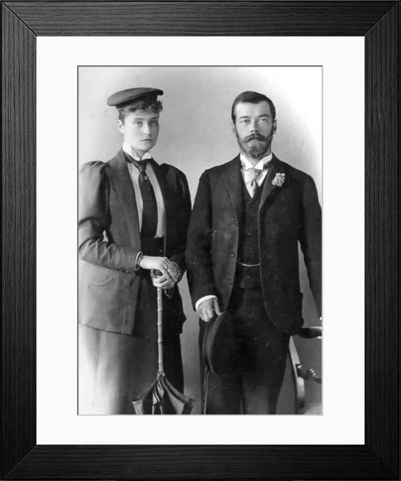 Framed Print : Tsarevich Nicholas Alexandrovich of Russia and Princess Alix of Hesse, London, 1894 Framed Print : Tsarevich Nicholas Alexandrovich of Russia and Princess Alix of Hesse, London, 1894