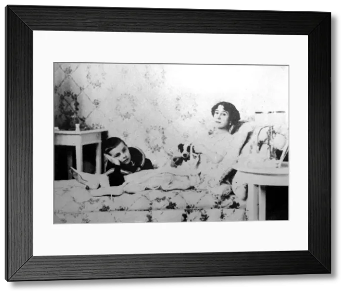 Framed Print : Mathilde Kschessinska, Russian prima ballerina, with her son, Volodya, 1910 Framed Print : Mathilde Kschessinska, Russian prima ballerina, with her son, Volodya, 1910