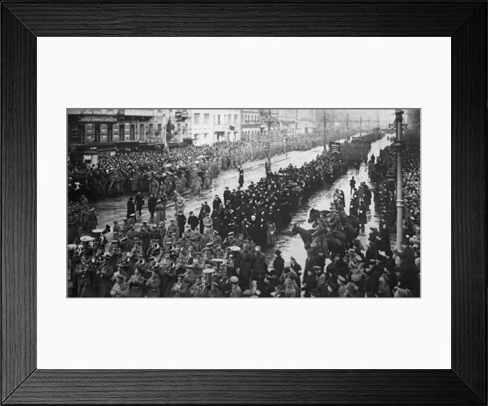 Framed Print : A mourning ceremony for victims of the February Revolution, Russia, 5 April, 1917 Framed Print : A mourning ceremony for victims of the February Revolution, Russia, 5 April, 1917