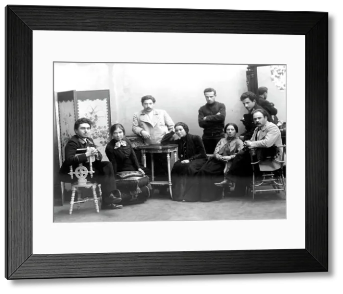 Framed Print : Students, members of a revolutionary cell in St Petersburg, Russia, 1908 Framed Print : Students, members of a revolutionary cell in St Petersburg, Russia, 1908
