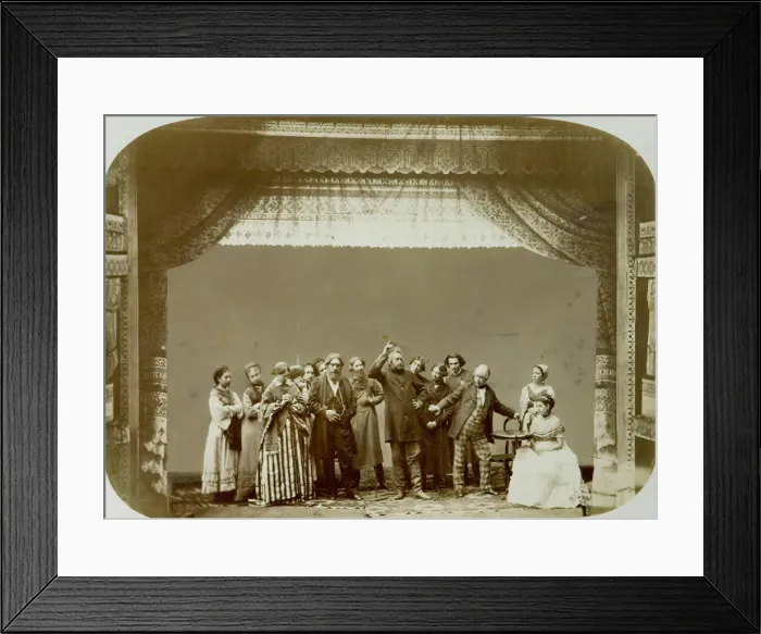 Framed Print : Theatre group of the Folk Theatre, Russia, 1892 Framed Print : Theatre group of the Folk Theatre, Russia, 1892