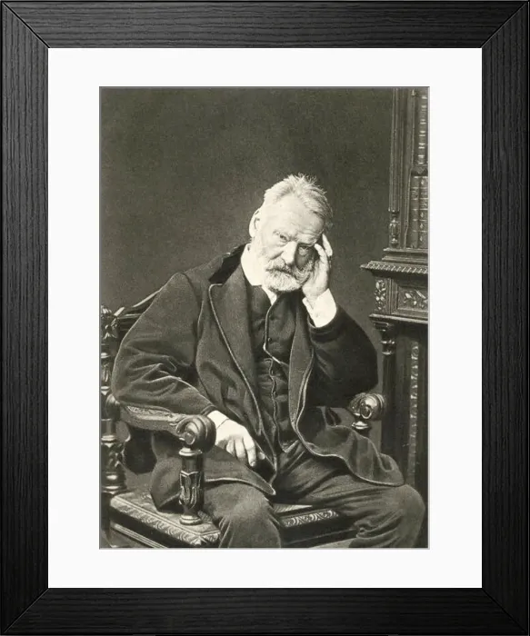 Framed Print : Victor Hugo, French author, 1879. Artist: Count Stanislaw Walery Framed Print : Victor Hugo, French author, 1879. Artist: Count Stanislaw Walery