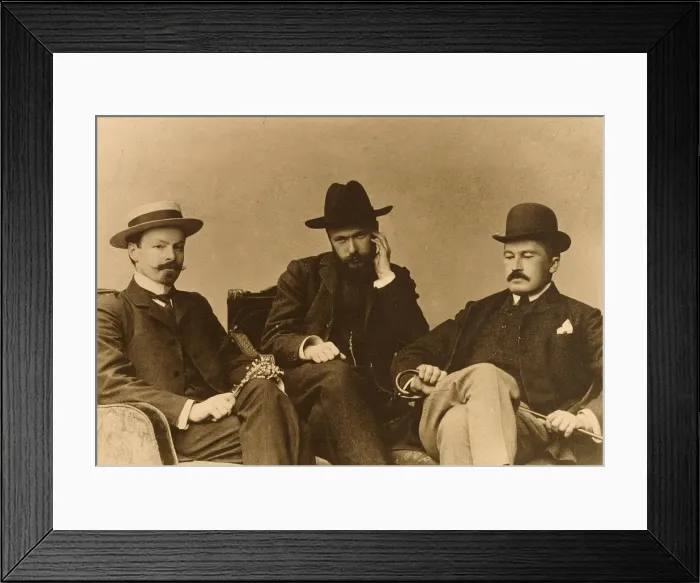 Framed Print : Konstantin Balmont, Sergei Poliakov and Modest Durnov, Russian poets, 1904 Framed Print : Konstantin Balmont, Sergei Poliakov and Modest Durnov, Russian poets, 1904