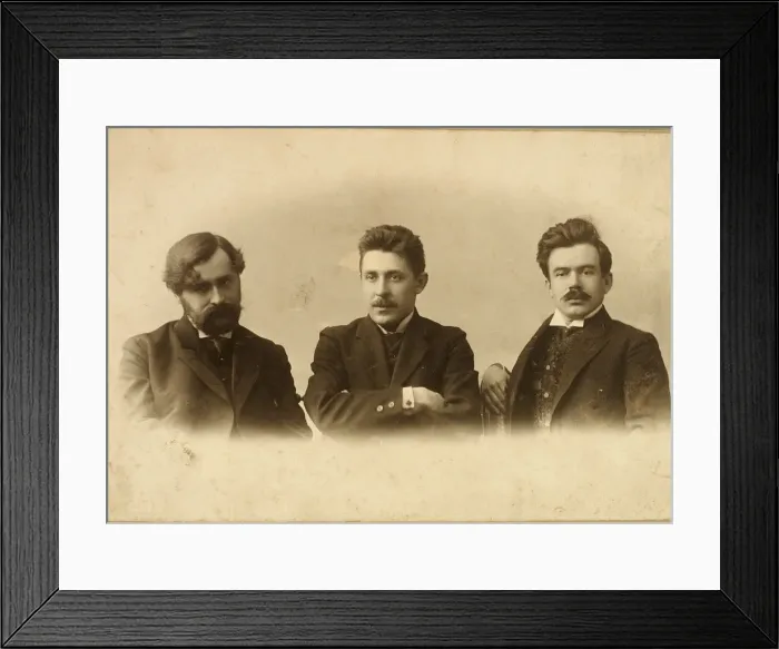 Framed Print : Georgy Chulkov, Vasili Milioti and Genrich Tasteven, Russian writers, 1900s Framed Print : Georgy Chulkov, Vasili Milioti and Genrich Tasteven, Russian writers, 1900s