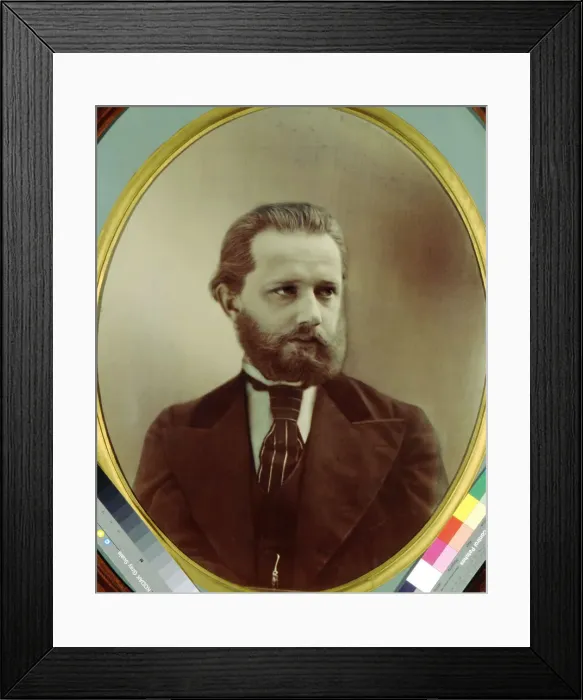 Framed Print : Peter Tchaikovsky, Russian composer, 19th century. Artist: Michail Michailovich Panov