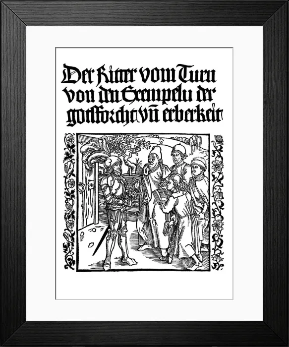 Framed Print : Title page of The Book of the Knight of the Tower, c1495(?). Artist: Albrecht Durer