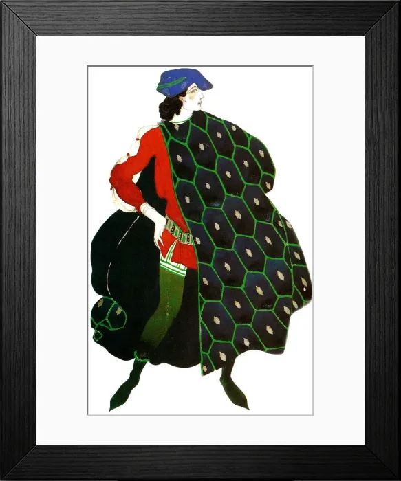 Framed Print : Costume design for Gabriele d Annunzios ballet The Martyrdom of St Sebastian, c1911. Artist: Leon Bakst Framed Print : Costume design for Gabriele d Annunzios ballet The Martyrdom of St Sebastian, c1911. Artist: Leon Bakst
