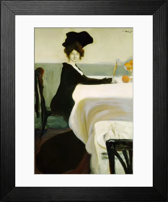Framed Print : Dinner, 1902. Artist: Leon Bakst Framed Print : Dinner, 1902. Artist: Leon Bakst