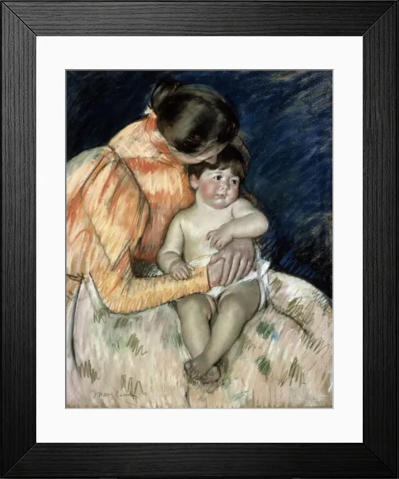 Framed Print : Mother and Child, late 19th or early 20th century. Artist: Mary Cassatt Framed Print : Mother and Child, late 19th or early 20th century. Artist: Mary Cassatt