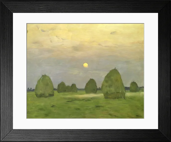 Framed Print : Twilight, The Haystacks, 1899. Artist: Isaak Levitan Framed Print : Twilight, The Haystacks, 1899. Artist: Isaak Levitan