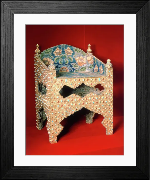 Framed Print : Throne of the Tsar Boris Godunov, early 17th century. Artist: Iranian Master Framed Print : Throne of the Tsar Boris Godunov, early 17th century. Artist: Iranian Master