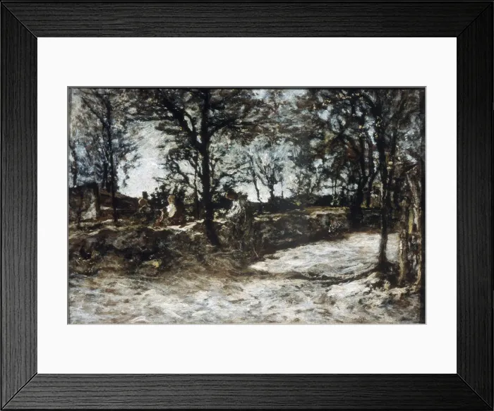 Framed Print : Landscape. Fontainebleau, 19th century. Artist: Adolphe Monticelli Framed Print : Landscape. Fontainebleau, 19th century. Artist: Adolphe Monticelli