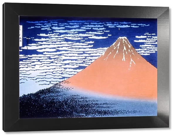 Red Fuji, 1823-1831. Artist: Hokusai