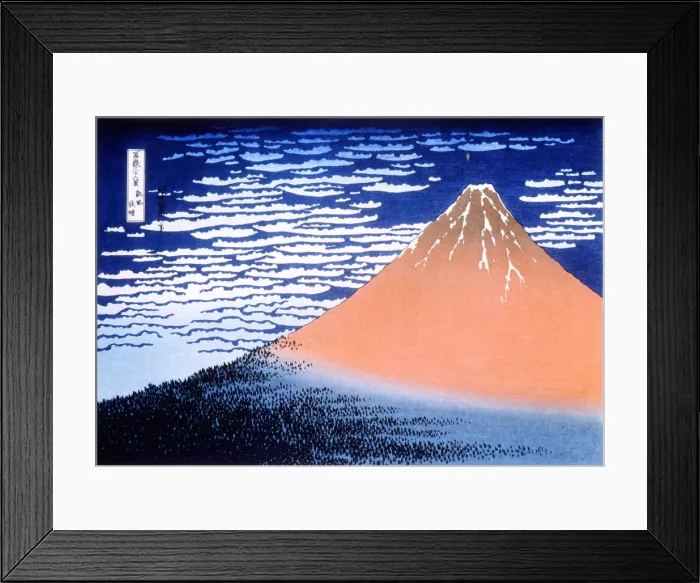 Framed Print : Red Fuji, 1823-1831. Artist: Hokusai Framed Print : Red Fuji, 1823-1831. Artist: Hokusai
