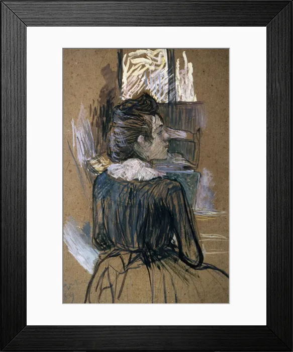 Framed Print : Woman at a Window, 1889. Artist: Henri de Toulouse-Lautrec Framed Print : Woman at a Window, 1889. Artist: Henri de Toulouse-Lautrec