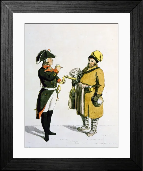Framed Print : Sbiten vendor, 1799. Artist: Christian Gottfried Heinrich Geissler Framed Print : Sbiten vendor, 1799. Artist: Christian Gottfried Heinrich Geissler