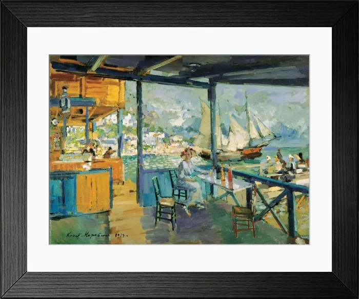 Framed Print : Pier in Gurzuf, 1914. Artist: Konstantin Korovin Framed Print : Pier in Gurzuf, 1914. Artist: Konstantin Korovin