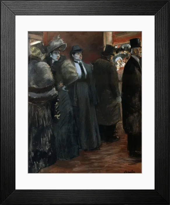 Framed Print : A Theatre Foyer, late 19th or early 20th century. Artist: Jean Louis Forain