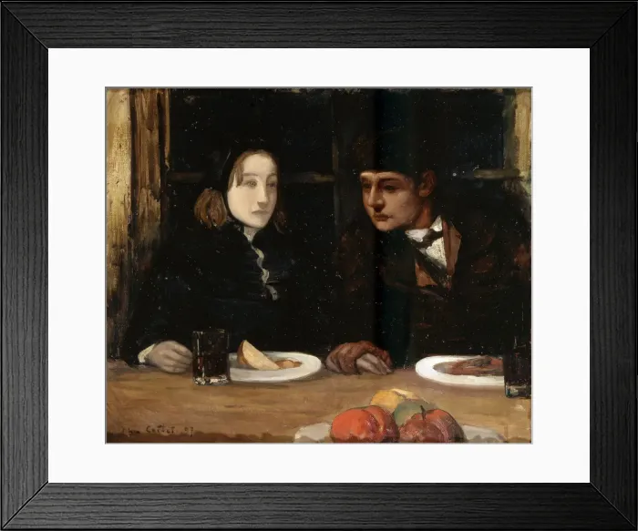 Framed Print : The Farewell Supper, (Toilers of the Sea), 1897. Artist: Charles Cottet Framed Print : The Farewell Supper, (Toilers of the Sea), 1897. Artist: Charles Cottet