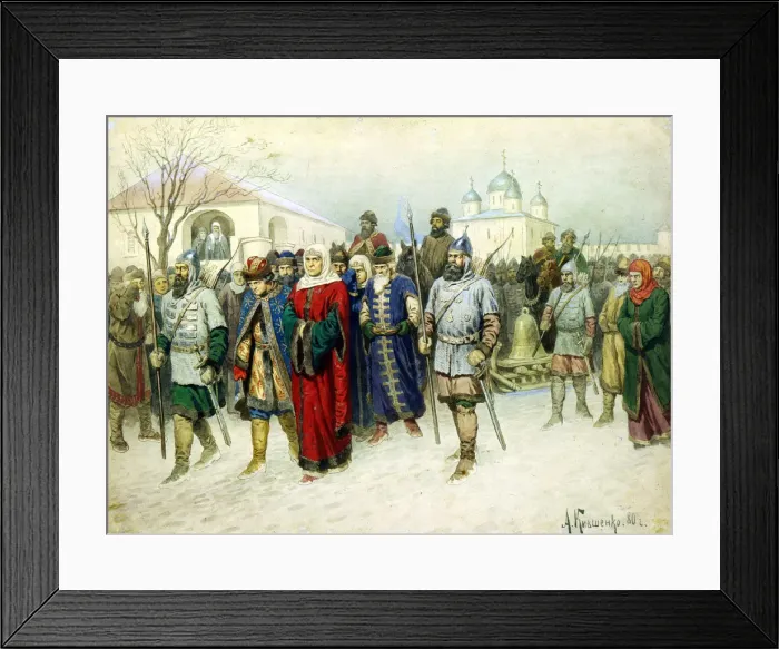 Framed Print : Martha the Mayoress Escorted to Moscow, 1880. Artist: Aleksey Kivshenko Framed Print : Martha the Mayoress Escorted to Moscow, 1880. Artist: Aleksey Kivshenko