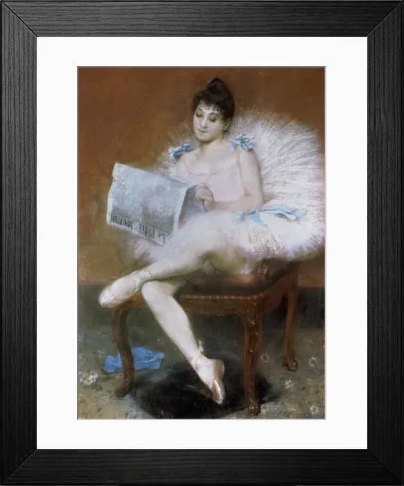 Framed Print : Sitting Ballet Dancer, 1890. Artist: Pierre Carrier-Belleuse Framed Print : Sitting Ballet Dancer, 1890. Artist: Pierre Carrier-Belleuse