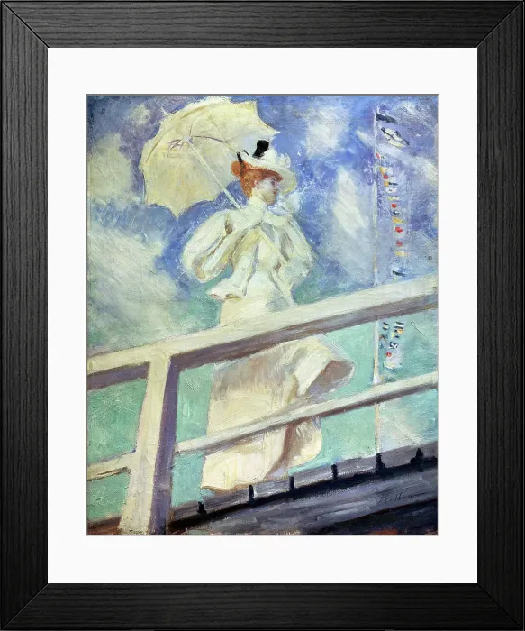 Framed Print : Lady in White, late 19th century(?). Artist: Paul Helleu Framed Print : Lady in White, late 19th century(?). Artist: Paul Helleu