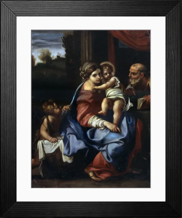 Framed Print : The Holy Family with John the Baptist as a Boy, late 16th or early 17th century. Artist: Annibale Carracci Framed Print : The Holy Family with John the Baptist as a Boy, late 16th or early 17th century. Artist: Annibale Carracci