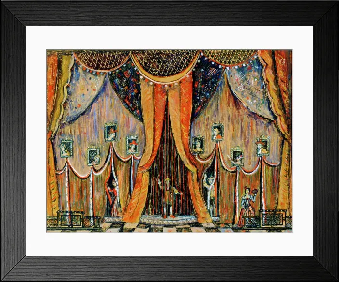 Framed Print : Design of the curtain for the opera Dorothea, by T Khrennikov, 1983. Artist: Alexander Lushin Framed Print : Design of the curtain for the opera Dorothea, by T Khrennikov, 1983. Artist: Alexander Lushin