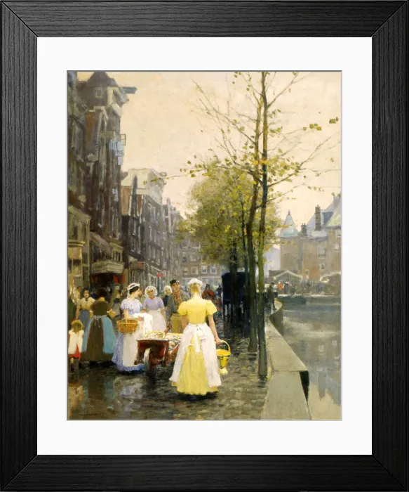 Framed Print : An October Morning in Amsterdam, c1895. Artist: Hans Hermann Framed Print : An October Morning in Amsterdam, c1895. Artist: Hans Hermann