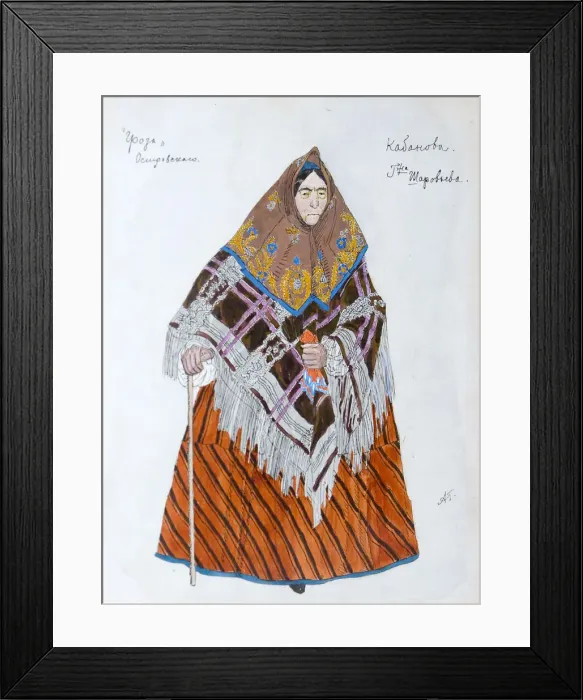 Framed Print : Costume design for the play The Storm, by Alexander Ostrovsky, 1916. Artist: Aleksandr Golovin Framed Print : Costume design for the play The Storm, by Alexander Ostrovsky, 1916. Artist: Aleksandr Golovin