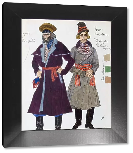 Costume design for the play The Storm by Alexander Ostrovsky, 1916. Artist: Aleksandr Golovin