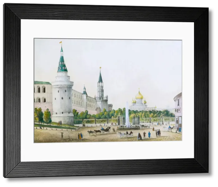 Framed Print : The Kremlin Garden, Moscow, Russia, c1830s-c1840s Framed Print : The Kremlin Garden, Moscow, Russia, c1830s-c1840s