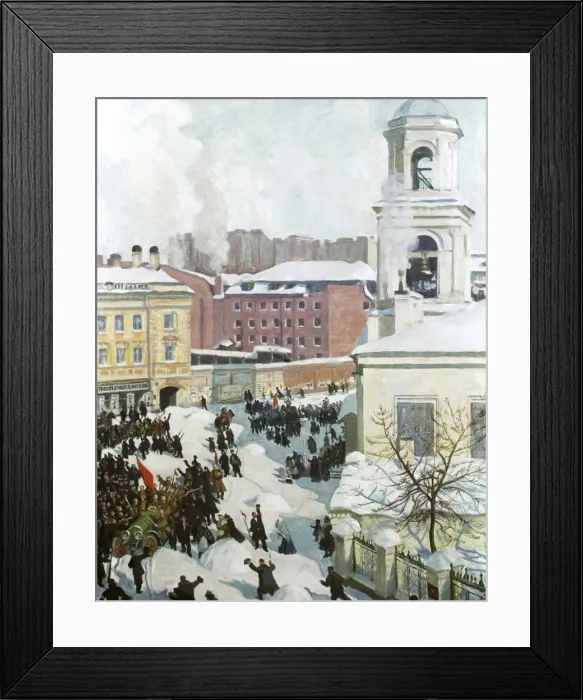 Framed Print : February 27th, 1917, 1917. Artist: Boris Mikhajlovich Kustodiev Framed Print : February 27th, 1917, 1917. Artist: Boris Mikhajlovich Kustodiev