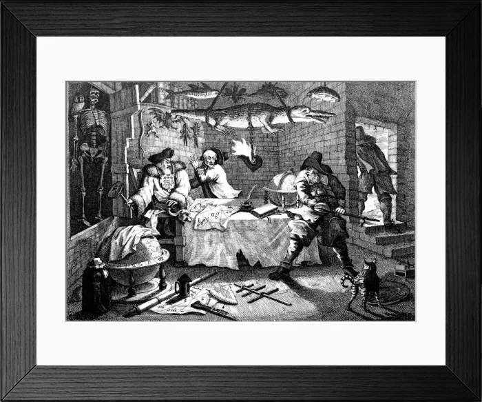 Framed Print : Illustration from the poem Hudibras, by Samuel Butler, 1726. Artist: William Hogarth Framed Print : Illustration from the poem Hudibras, by Samuel Butler, 1726. Artist: William Hogarth