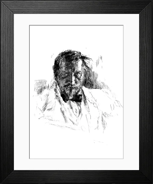 Framed Print : Self-portrait, 1898. Artist: Valentin Serov Framed Print : Self-portrait, 1898. Artist: Valentin Serov