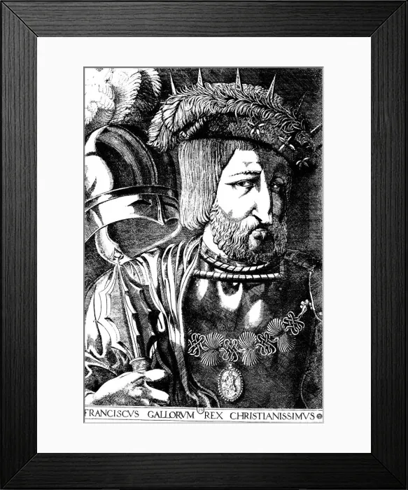 Framed Print : Francis I, King of France, 1536. Artist: Jacques Prevost Framed Print : Francis I, King of France, 1536. Artist: Jacques Prevost